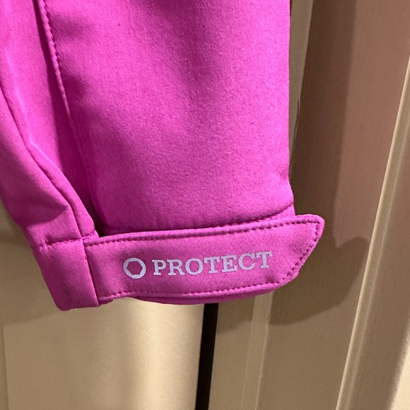 Dickies Performance Soft Shell Zip Up Hooded Magenta Chevron Waterproof Jacket L - Picture 4 of 7